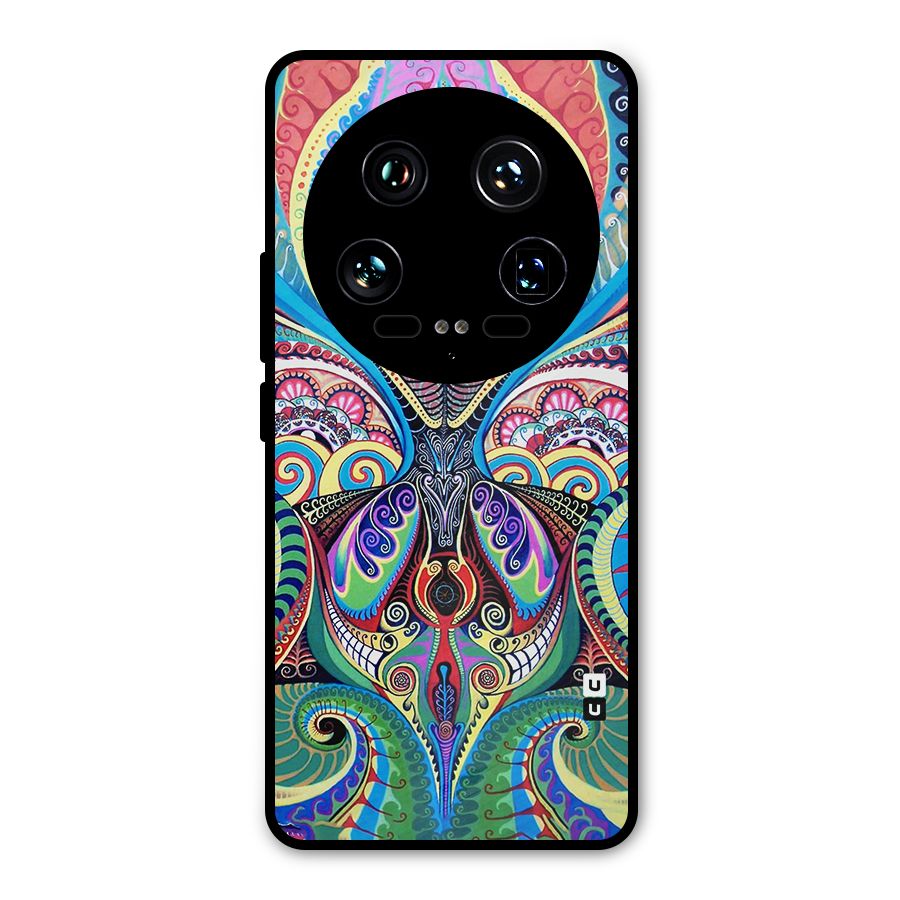 Alien Psychedelic Art Metal Back Case for Xiaomi 14 Ultra