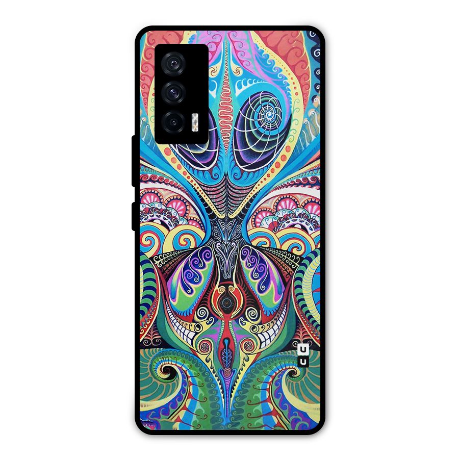 Alien Psychedelic Art Metal Back Case for iQOO 7 5G