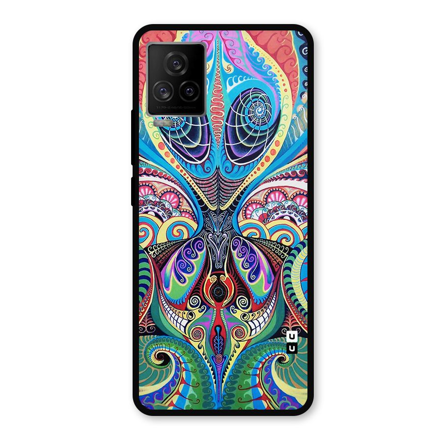 Alien Psychedelic Art Metal Back Case for iQOO 7 Legend 5G