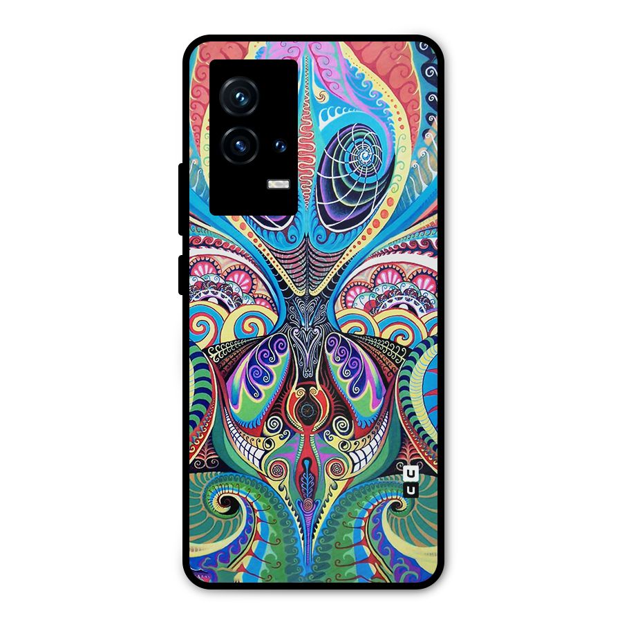 Alien Psychedelic Art Metal Back Case for iQOO 9 5G