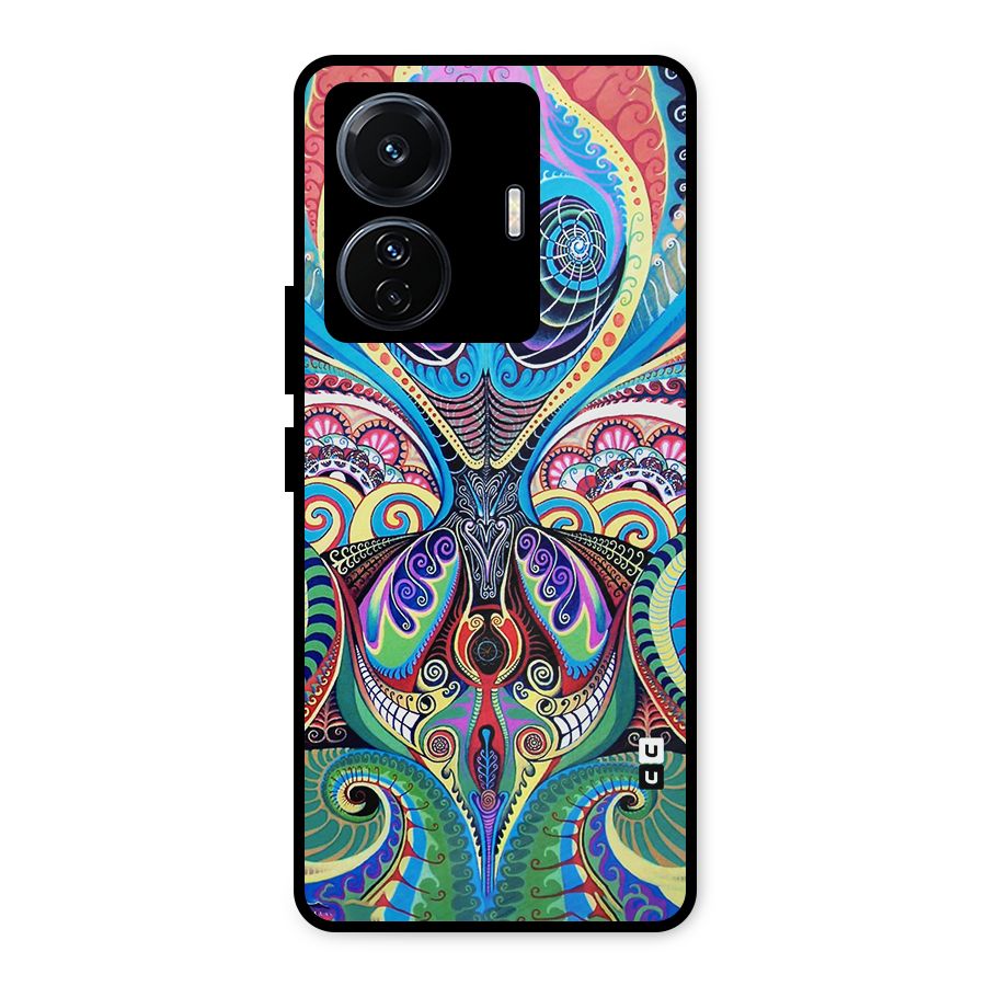 Alien Psychedelic Art Metal Back Case for iQOO Z6