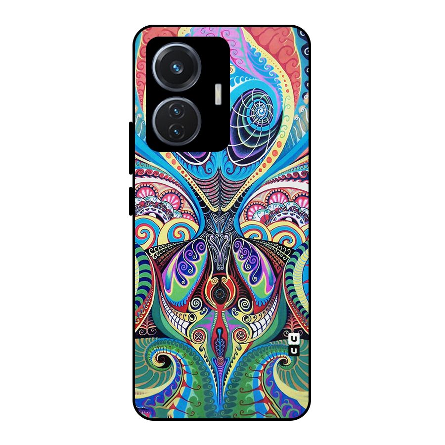 Alien Psychedelic Art Metal Back Case for iQOO Z6 44W