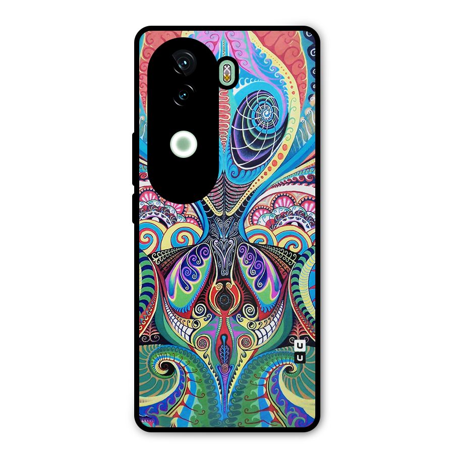 Alien Psychedelic Art Metal Back Case for iQOO Z9s