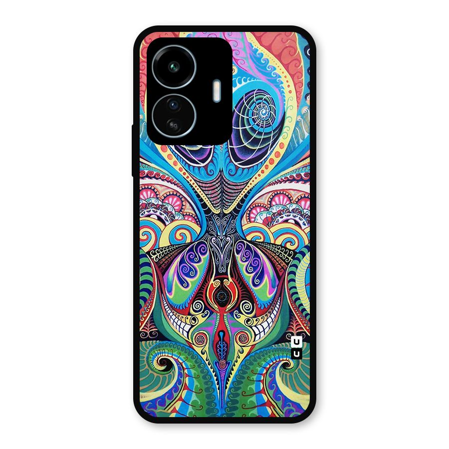 Alien Psychedelic Art Metal Back Case for vivo iQOO Z6 Lite 5G