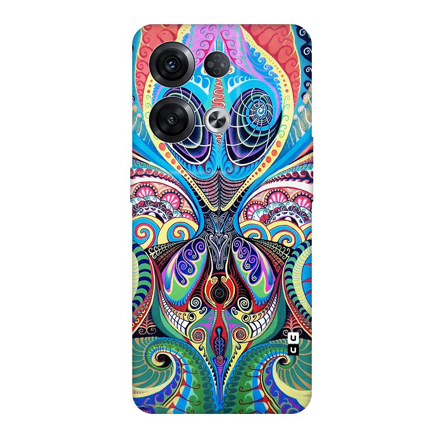 Alien Psychedelic Art Original Polycarbonate Back Case for Oppo Reno8 Pro 5G