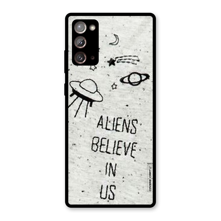 Aliens Believe In Us Glass Back Case for Galaxy Note 20