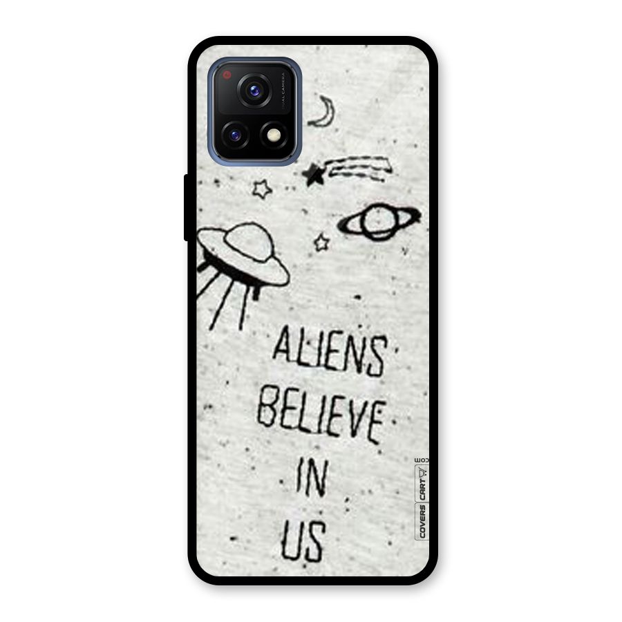Aliens Believe In Us Glass Back Case for Vivo Y72 5G
