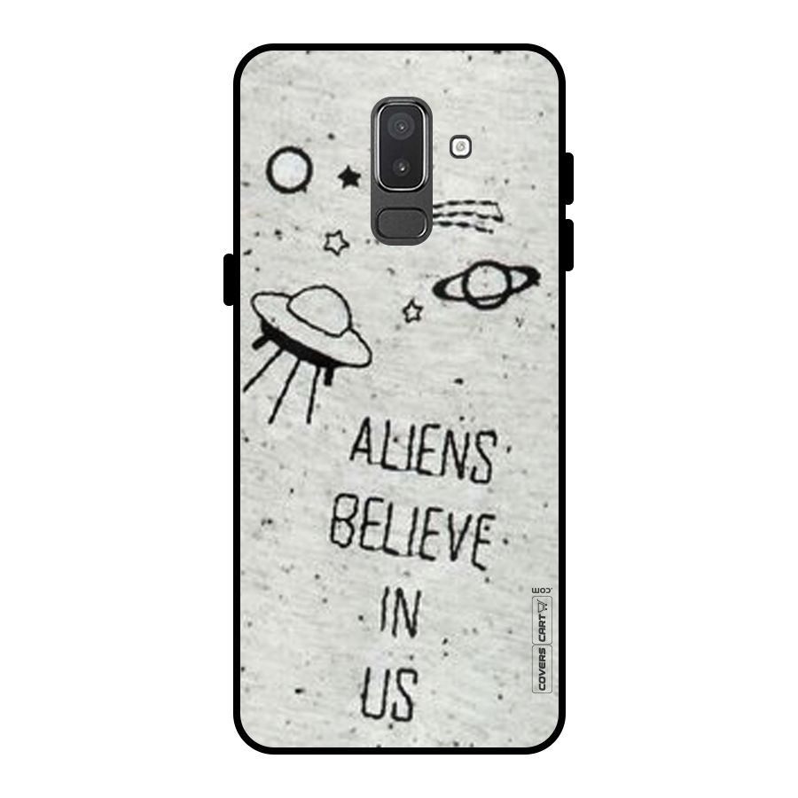 Aliens Believe In Us Metal Back Case for Galaxy On8 (2018)