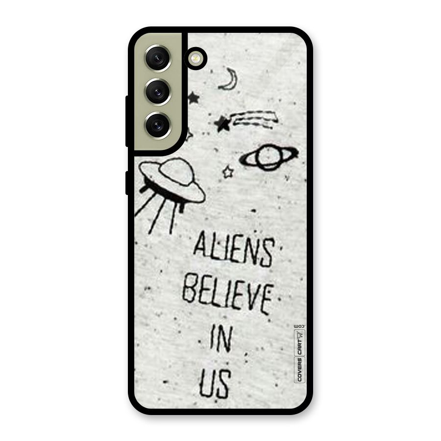 Aliens Believe In Us Metal Back Case for Galaxy S21 FE 5G (2023)