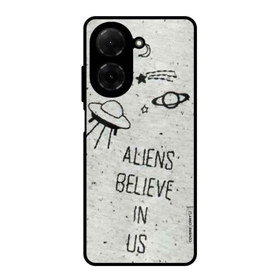 Aliens Believe In Us Metal Back Case for Poco C71