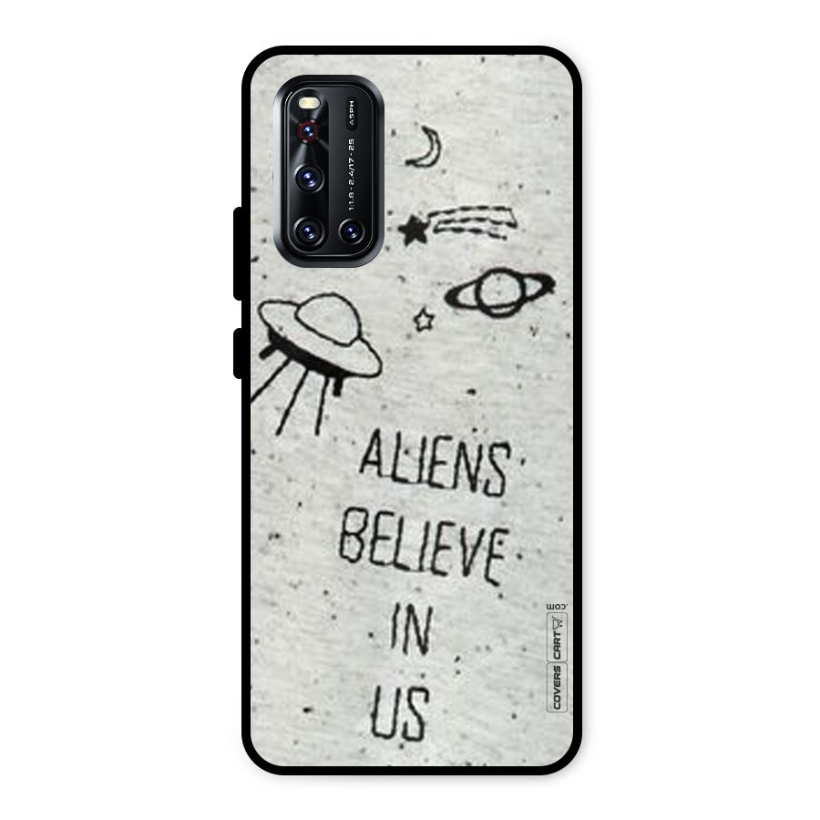 Aliens Believe In Us Metal Back Case for Vivo V19