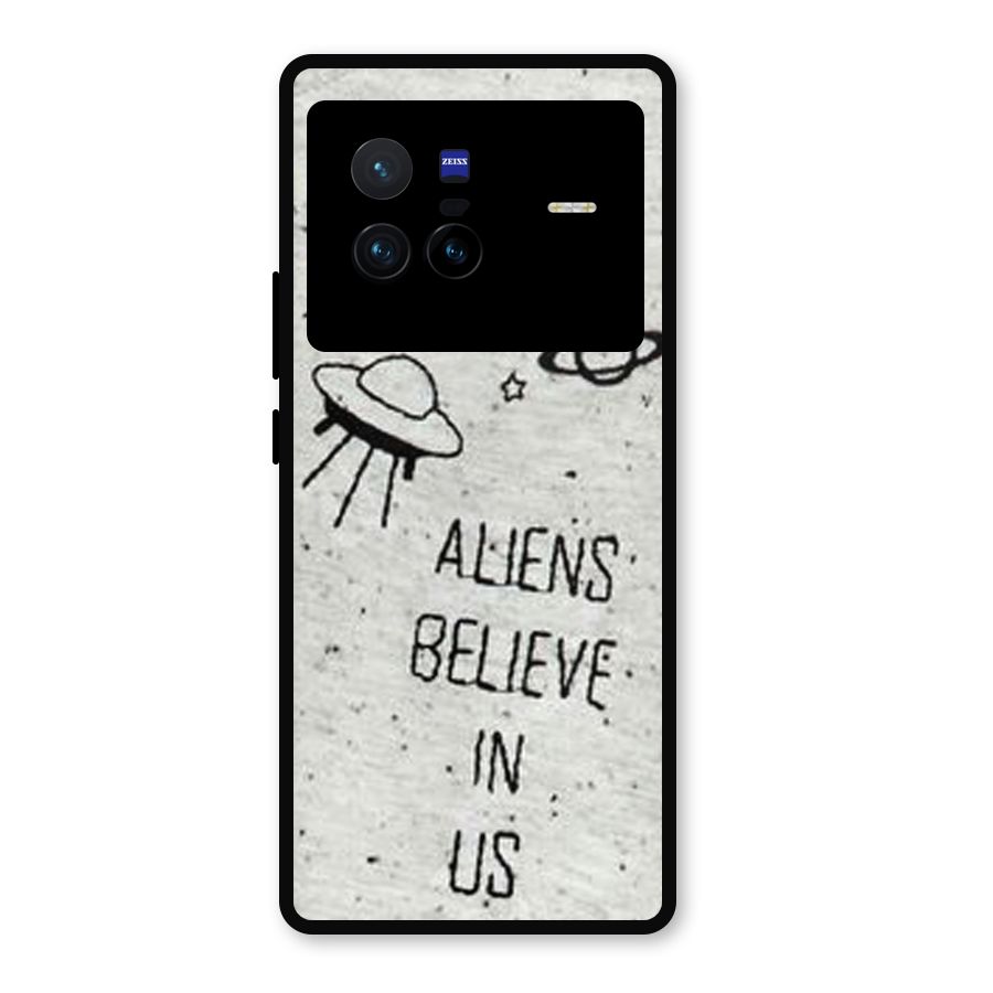 Aliens Believe In Us Metal Back Case for Vivo X80