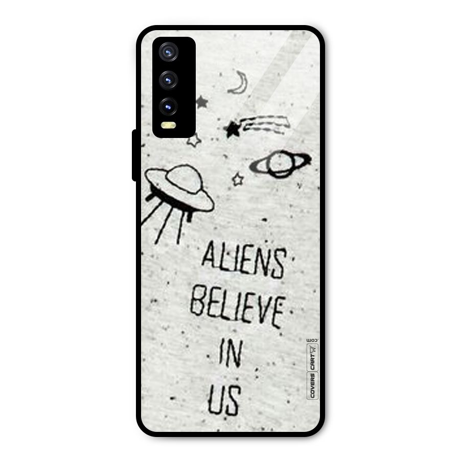 Aliens Believe In Us Metal Back Case for Vivo Y20g
