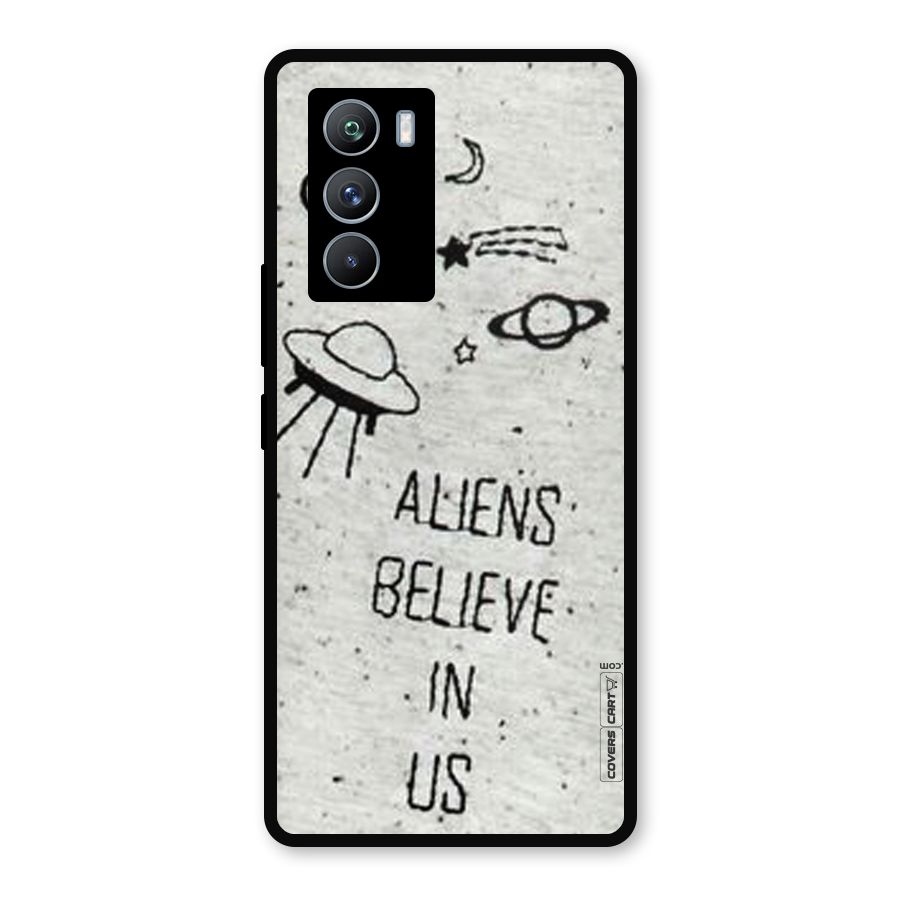 Aliens Believe In Us Metal Back Case for iQOO 9 SE