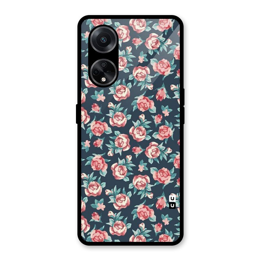 All Art Bloom Glass Back Case for Oppo F23