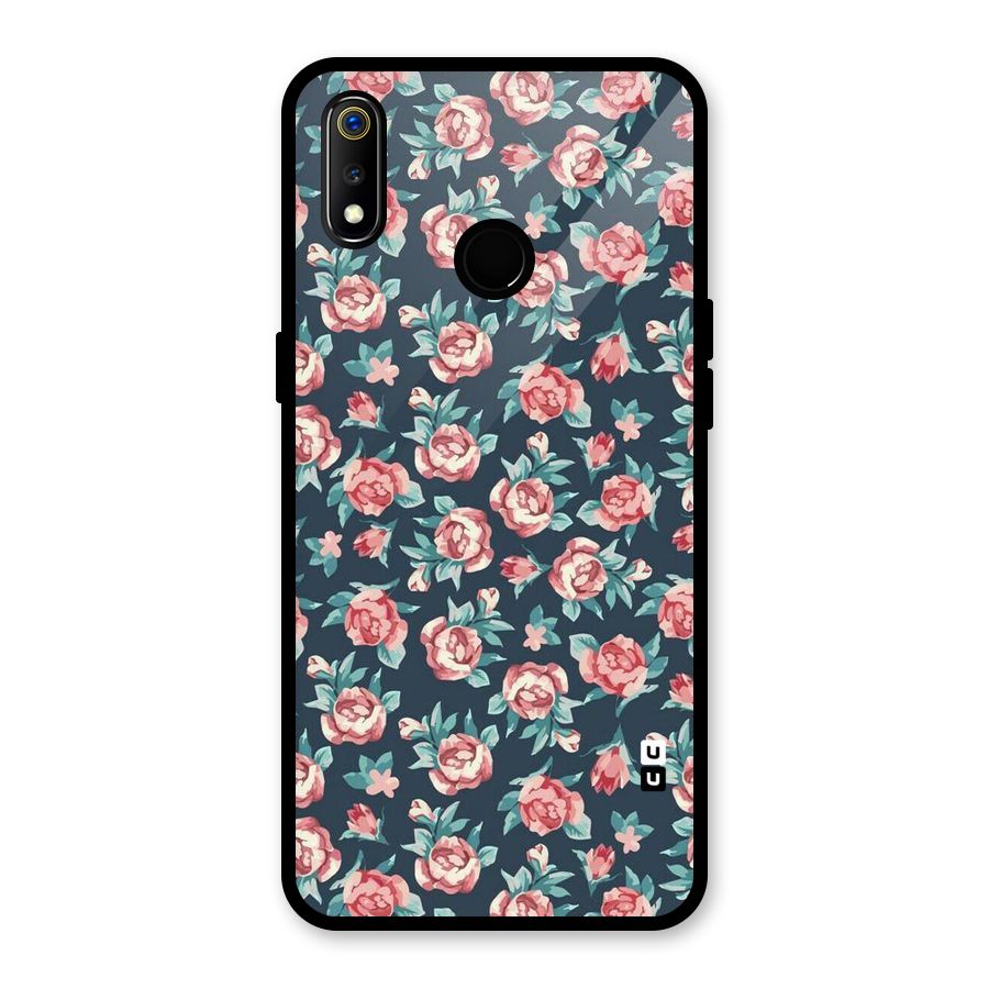All Art Bloom Glass Back Case for Realme 3i