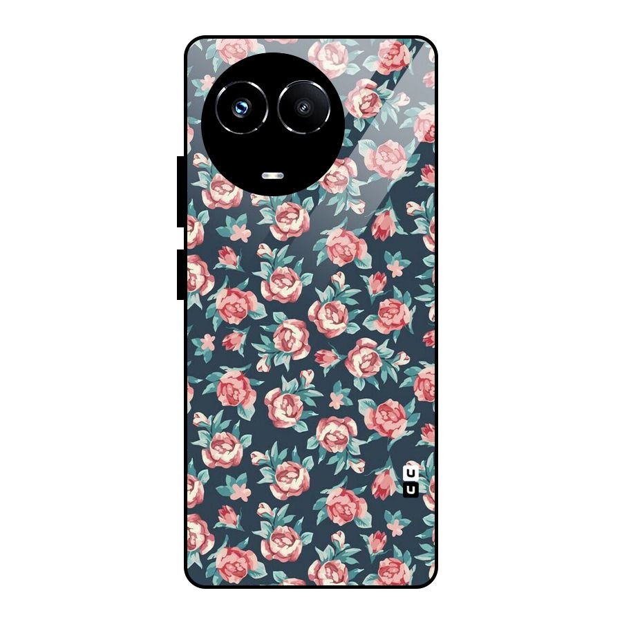 All Art Bloom Glass Back Case for Realme Narzo 60X