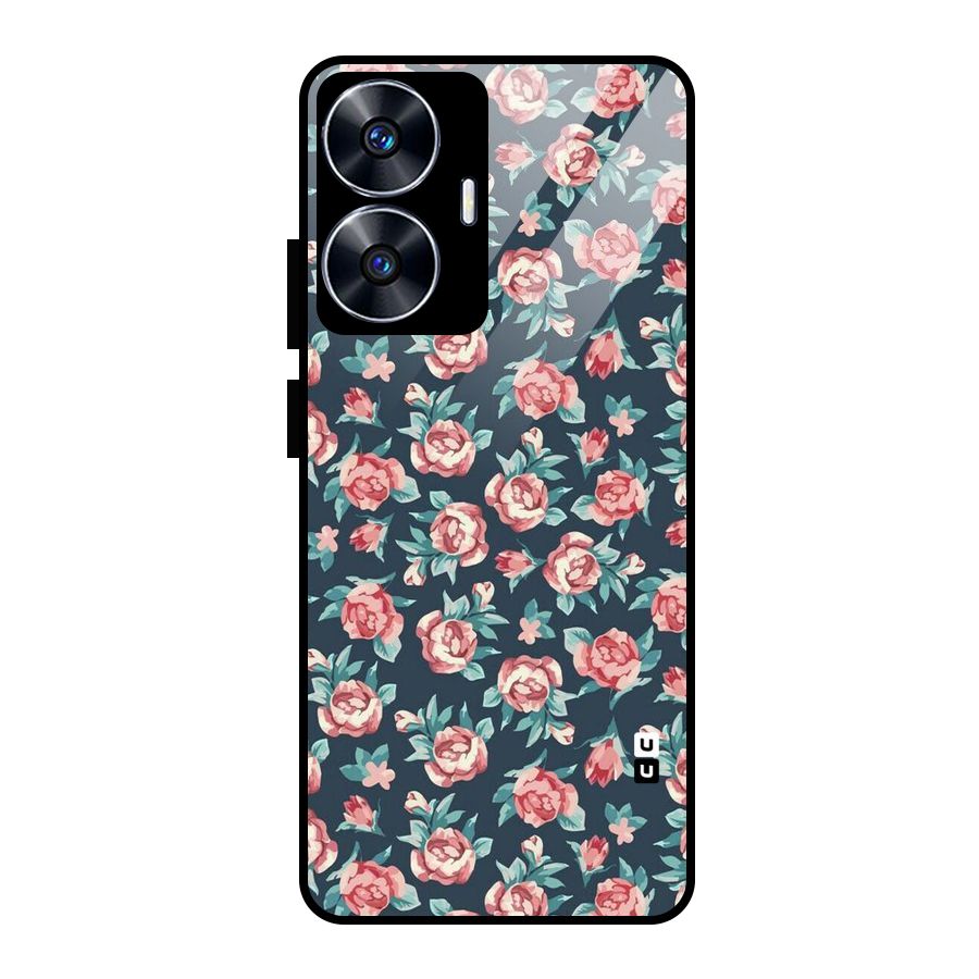 All Art Bloom Glass Back Case for Realme Narzo N55