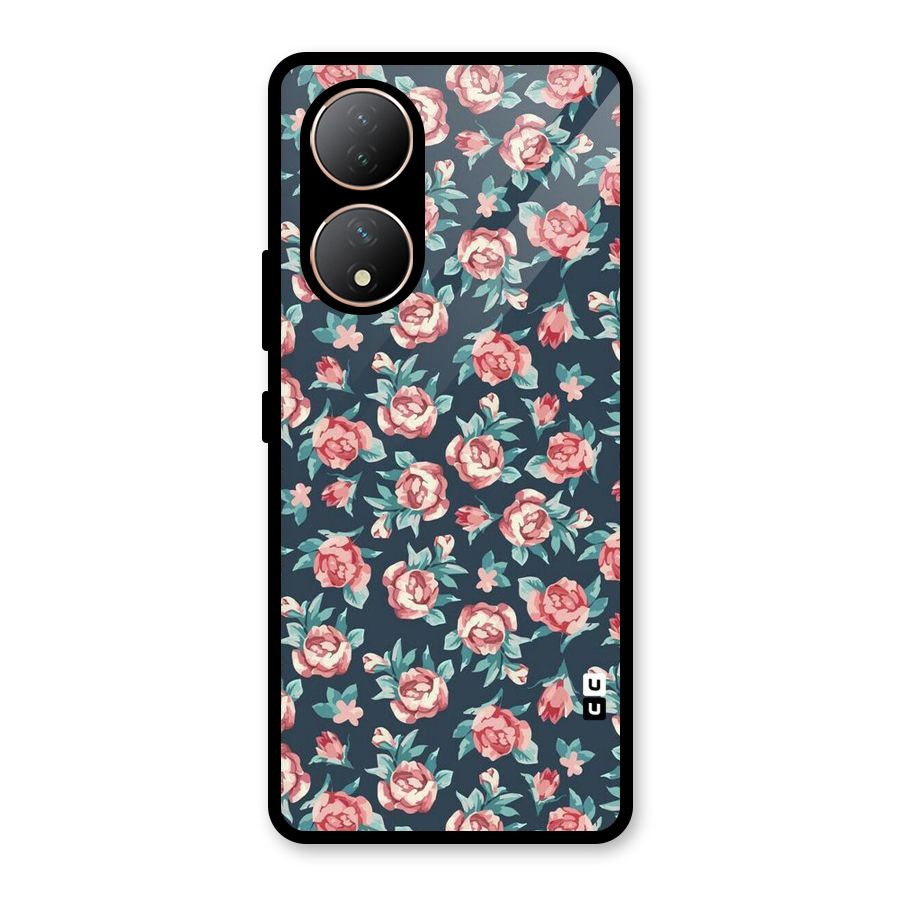 All Art Bloom Glass Back Case for Vivo Y100