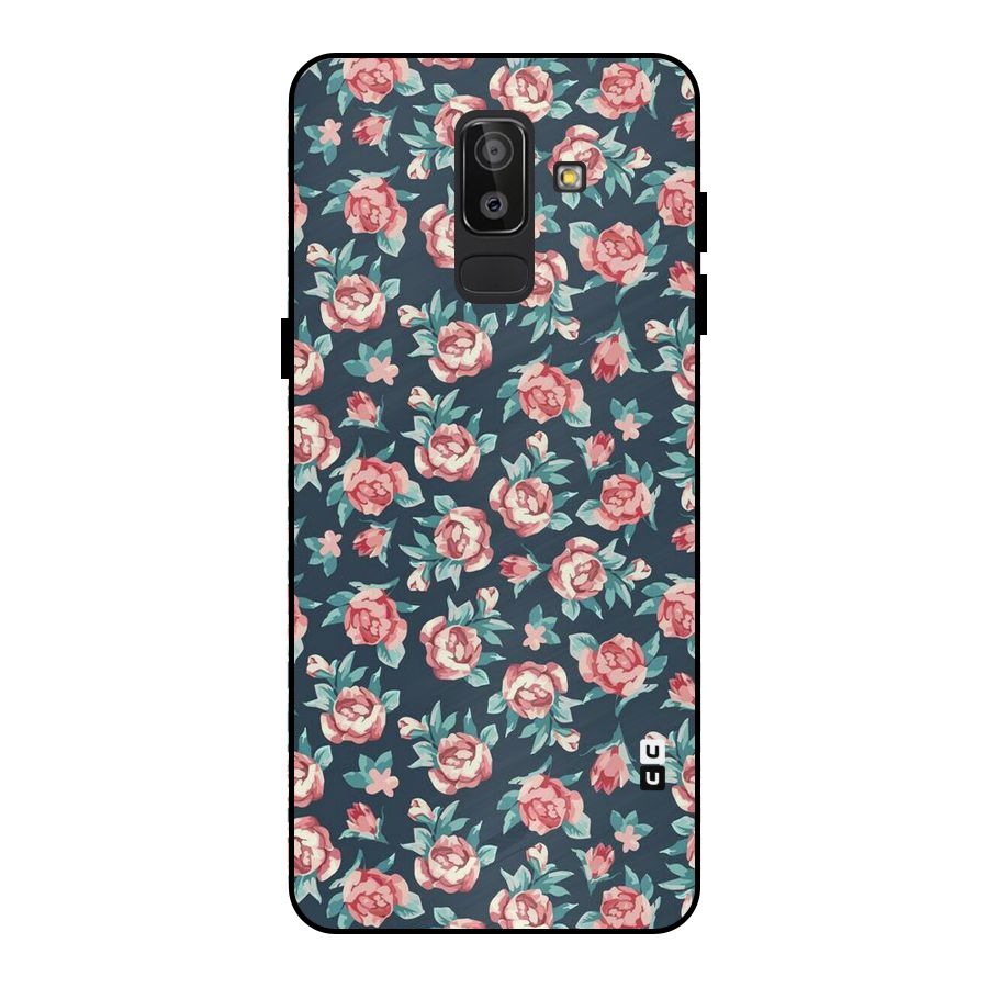All Art Bloom Metal Back Case for Galaxy J8