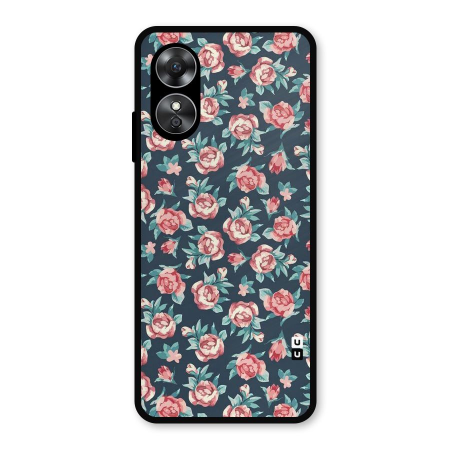 All Art Bloom Metal Back Case for Oppo A17
