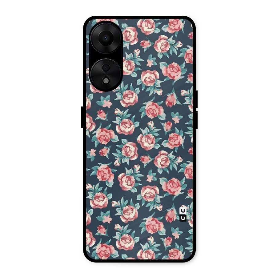 All Art Bloom Metal Back Case for Oppo A78 5G