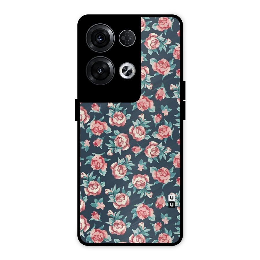 All Art Bloom Metal Back Case for Oppo Reno8 Pro 5G