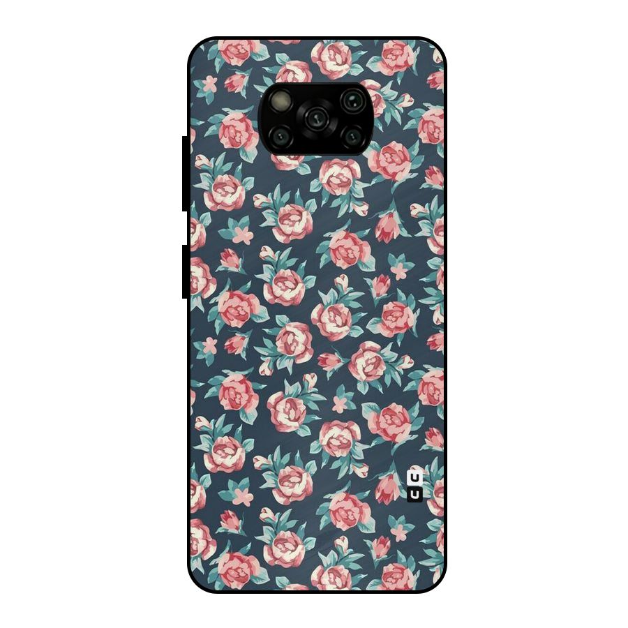 All Art Bloom Metal Back Case for Poco X3