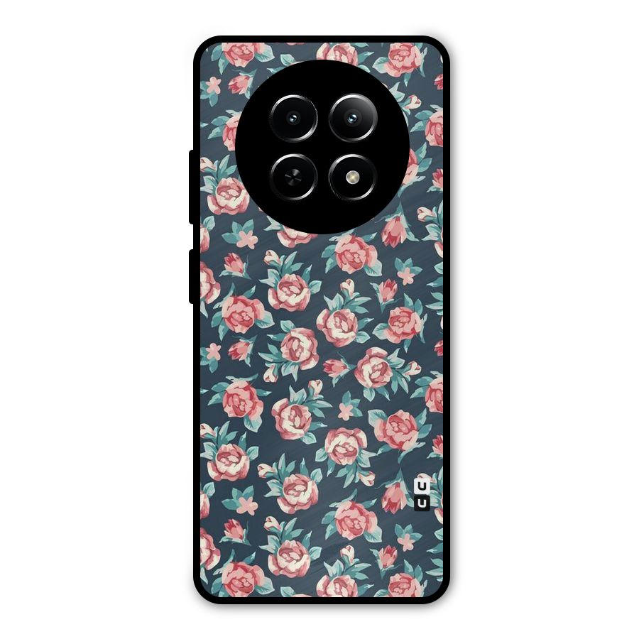All Art Bloom Metal Back Case for Realme 12 5G