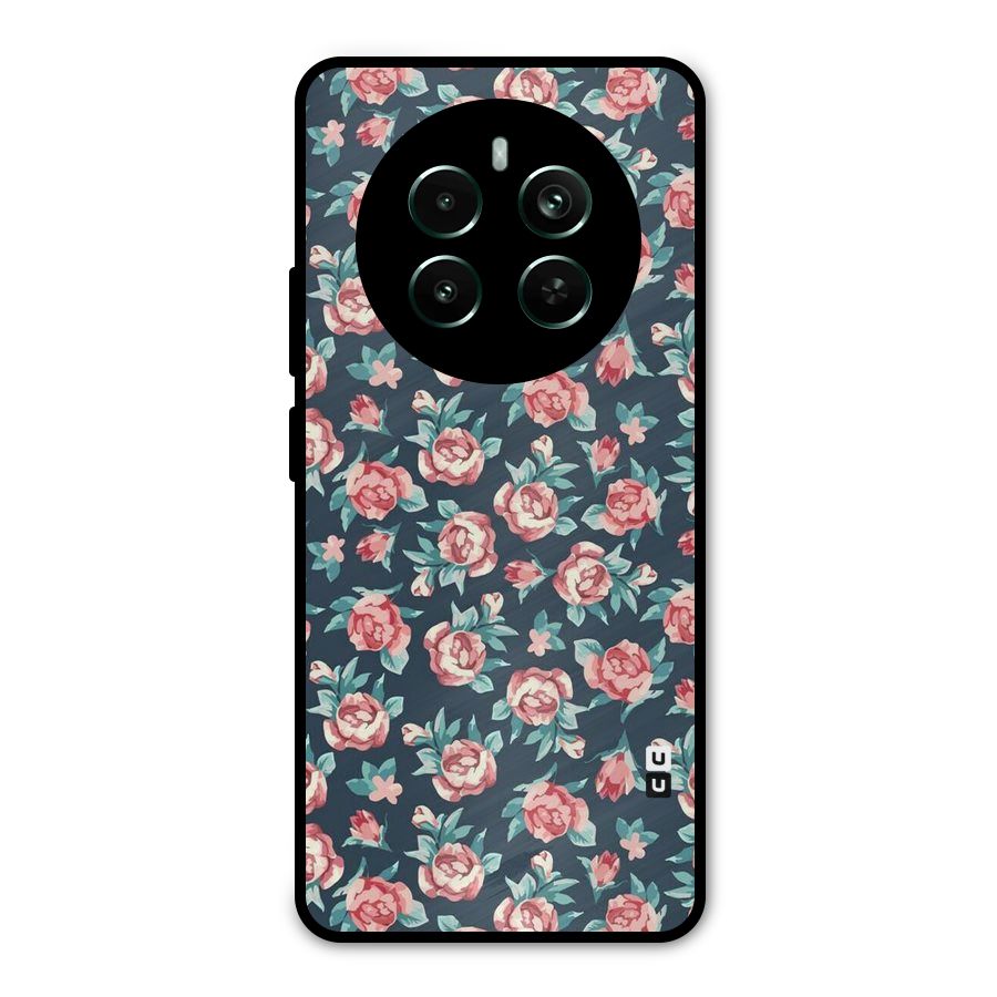 All Art Bloom Metal Back Case for Realme 12 Pro Plus