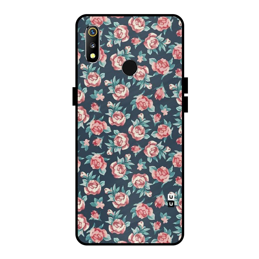 All Art Bloom Metal Back Case for Realme 3