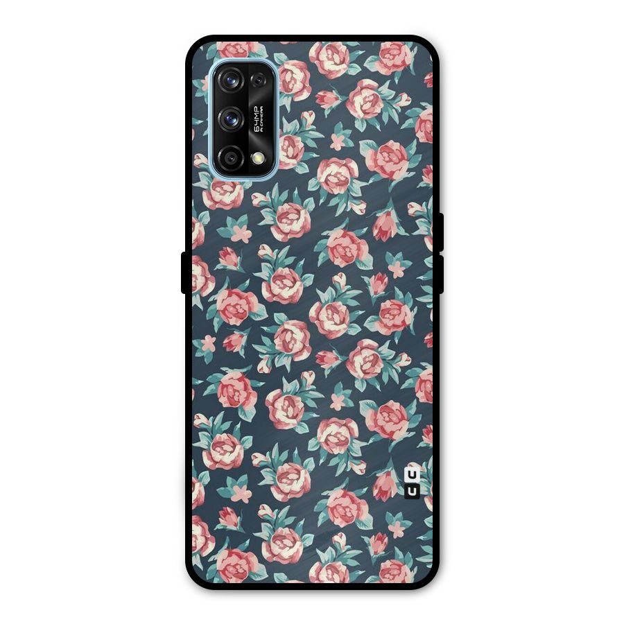 All Art Bloom Metal Back Case for Realme 7 Pro