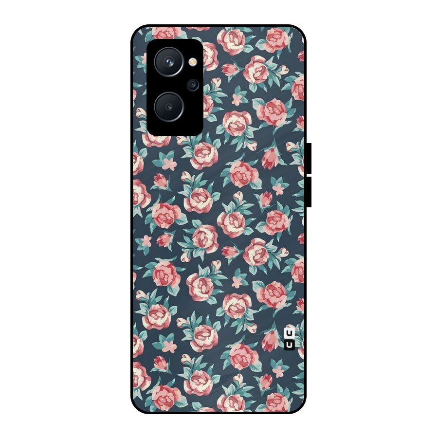 All Art Bloom Metal Back Case for Realme 9i 5G