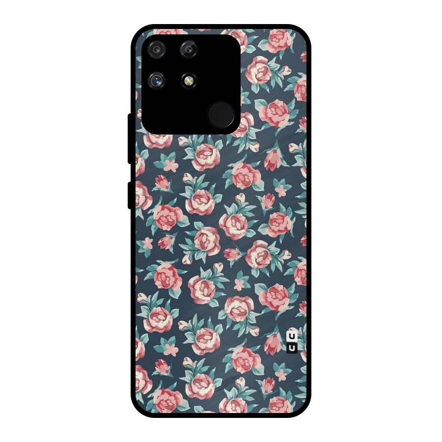 All Art Bloom Metal Back Case for Realme Narzo 50A