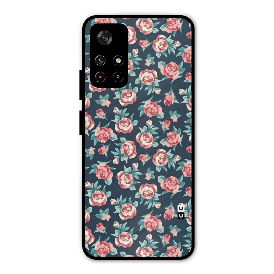 All Art Bloom Metal Back Case for Redmi Note 11T 5G