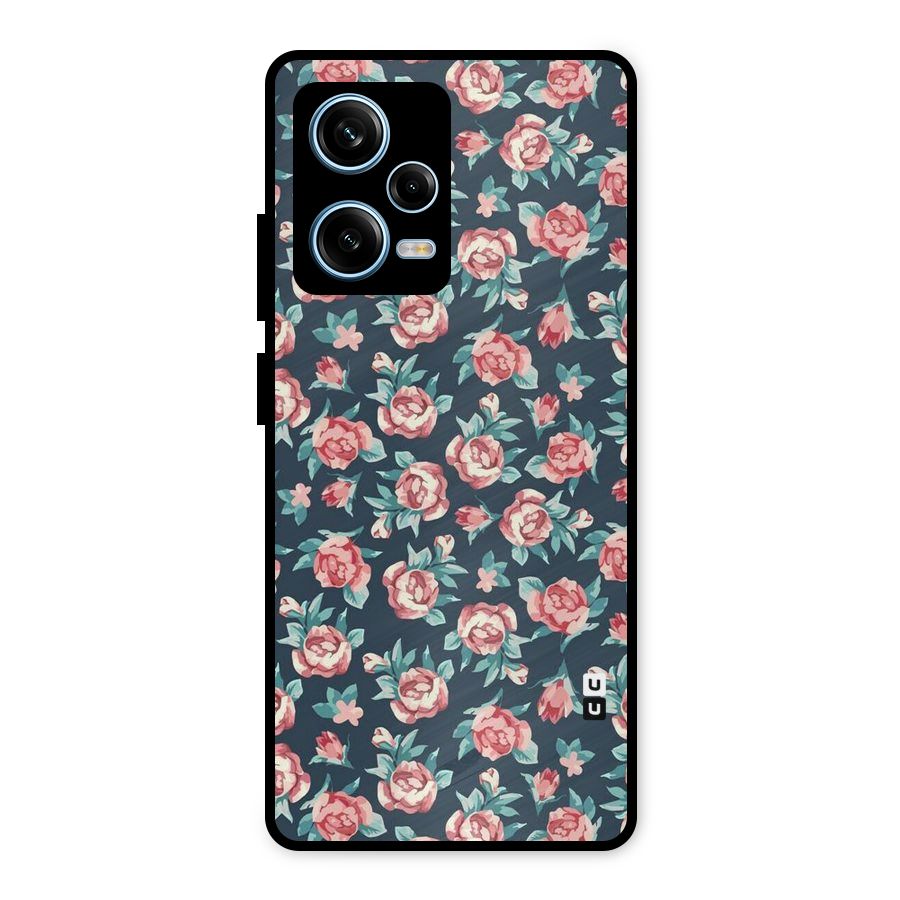 All Art Bloom Metal Back Case for Redmi Note 12 Pro