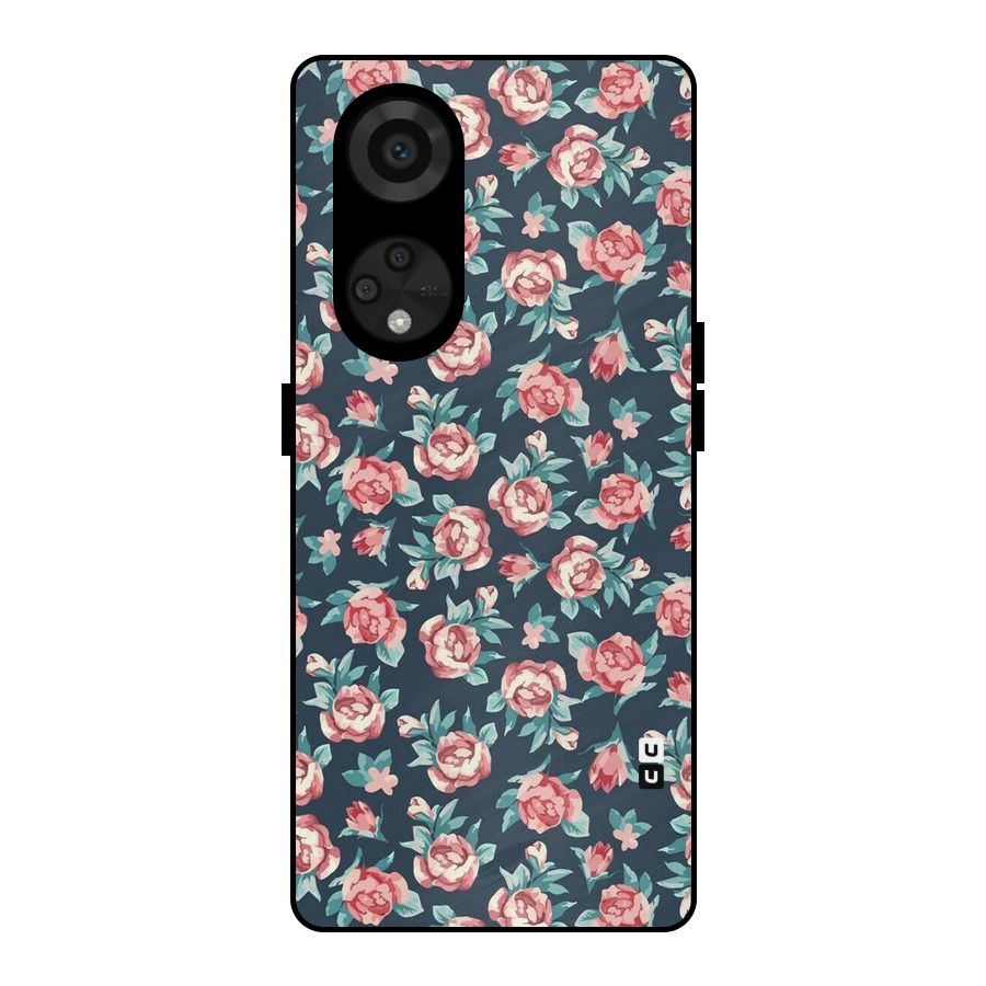 All Art Bloom Metal Back Case for Reno8 T 5G