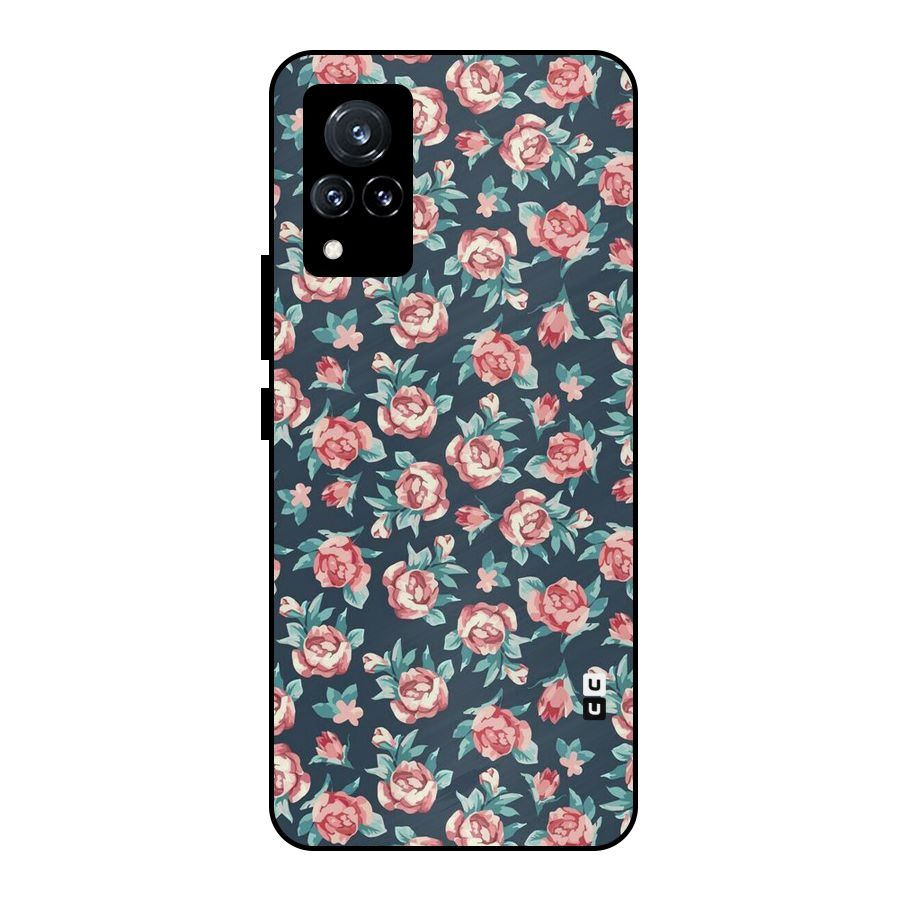 All Art Bloom Metal Back Case for Vivo V21 5G