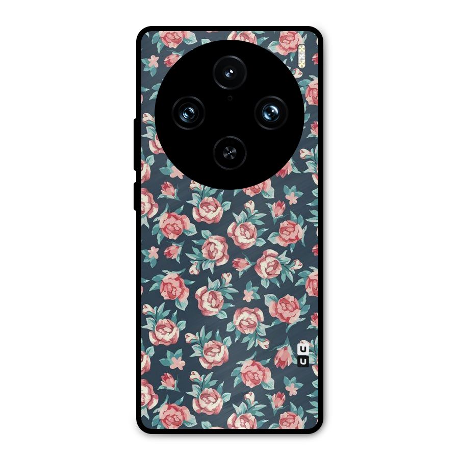 All Art Bloom Metal Back Case for Vivo X100 Pro