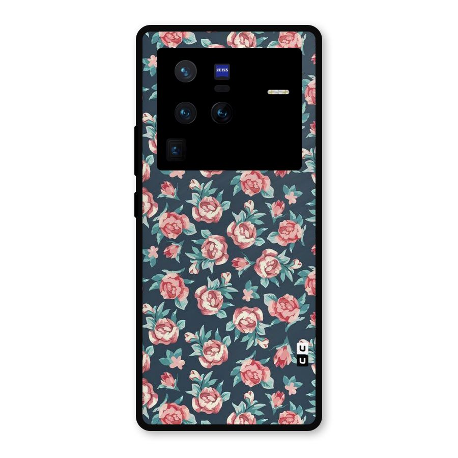 All Art Bloom Metal Back Case for Vivo X80 Pro