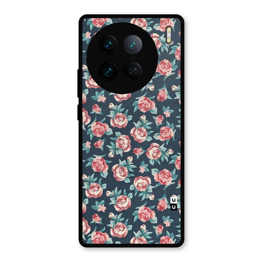 All Art Bloom Metal Back Case for Vivo X90 Pro