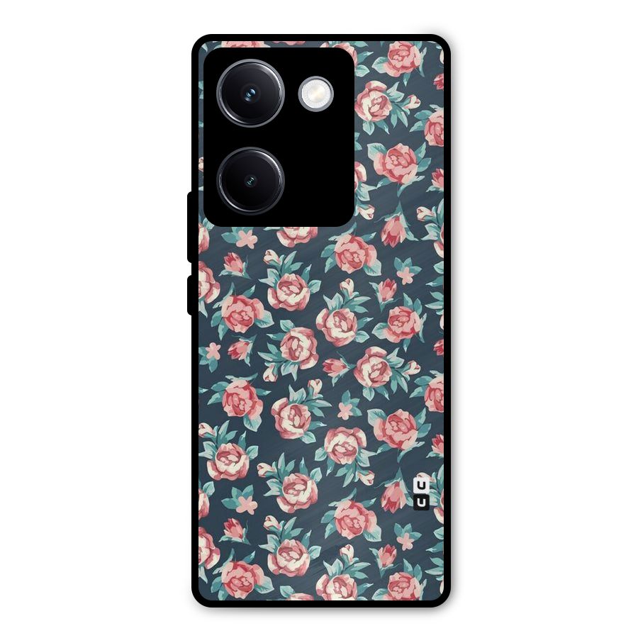 All Art Bloom Metal Back Case for Vivo Y300 Plus