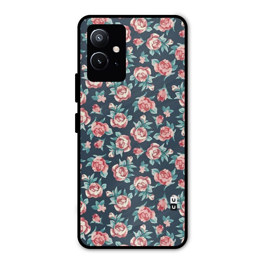 All Art Bloom Metal Back Case for Vivo Y75 5G