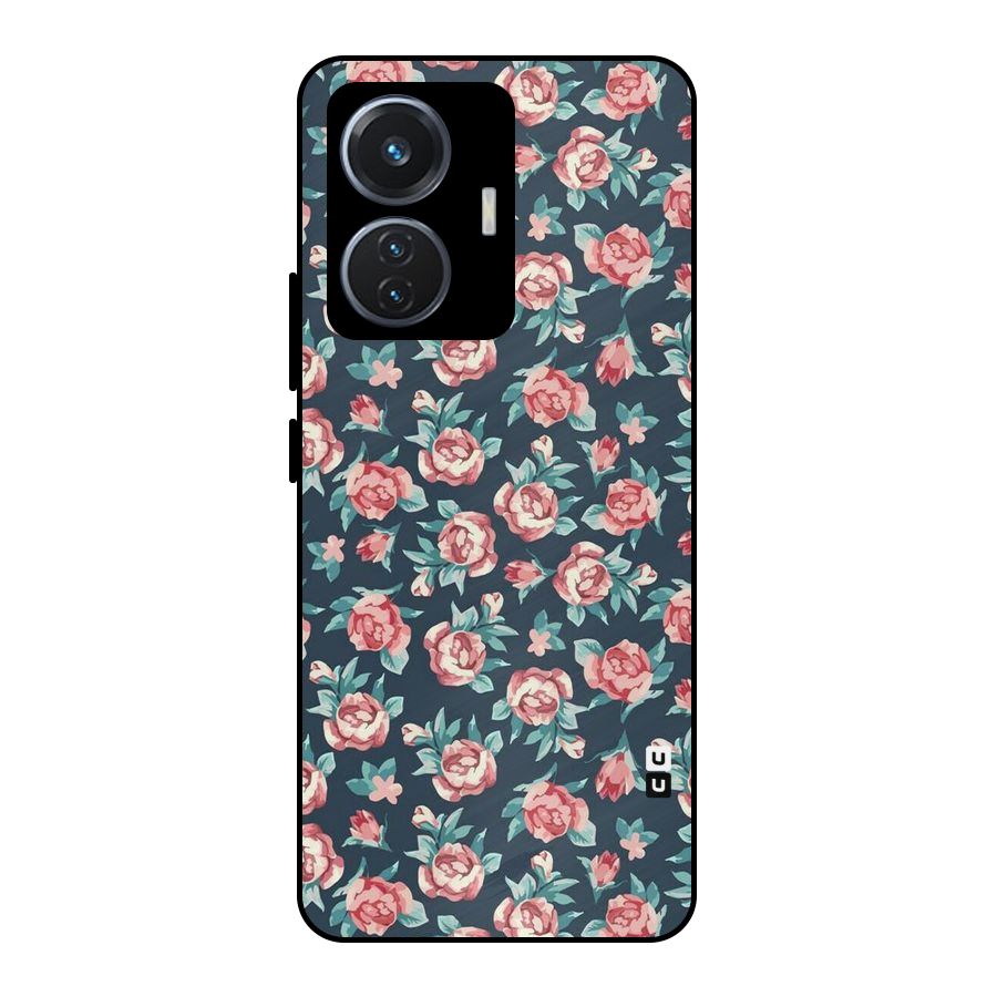 All Art Bloom Metal Back Case for iQOO Z6 44W