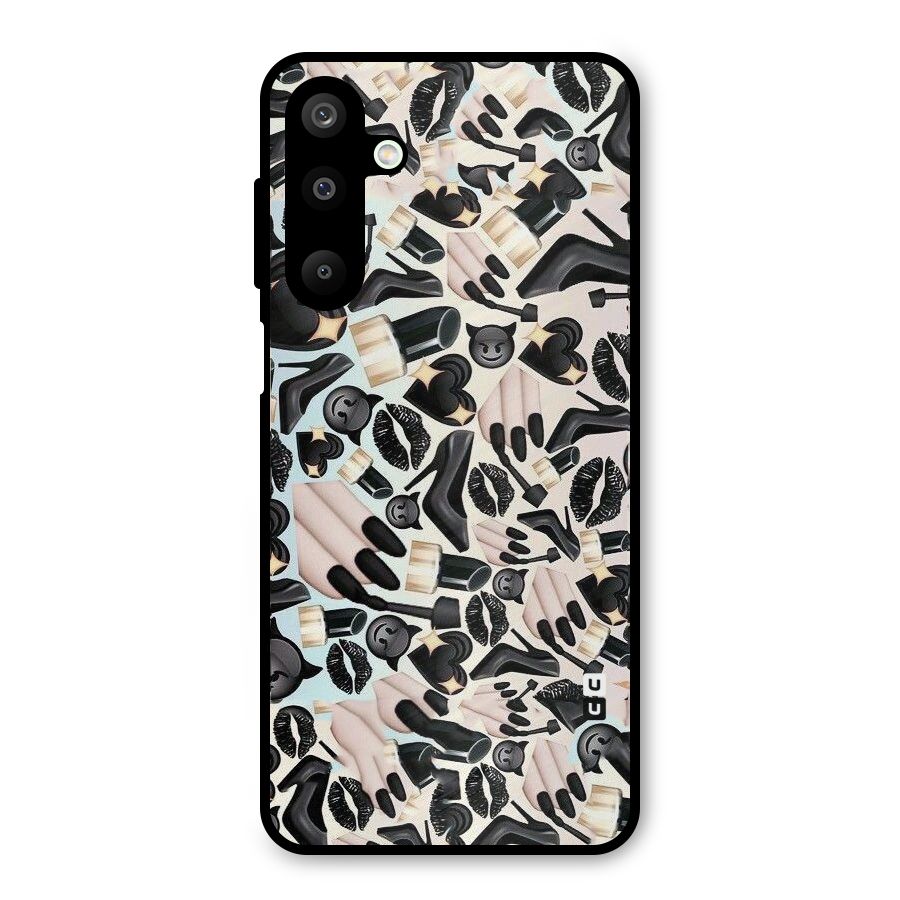 All Black Love Metal Back Case for Galaxy M16