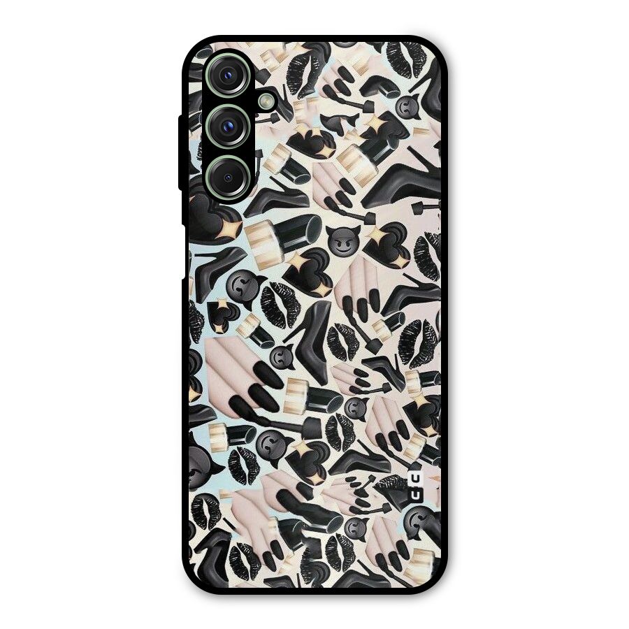 All Black Love Metal Back Case for Galaxy M34