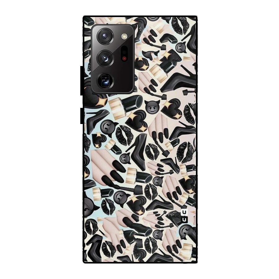 All Black Love Metal Back Case for Galaxy Note 20 Ultra 5G