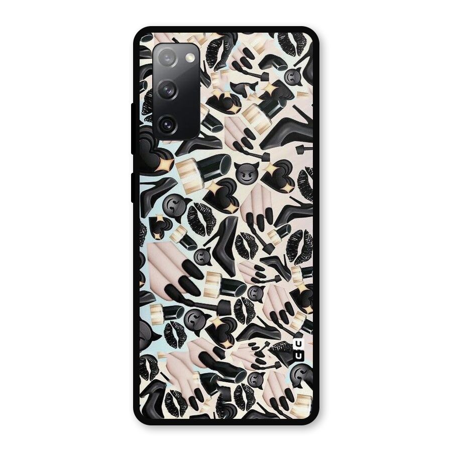 All Black Love Metal Back Case for Galaxy S20 FE 5G