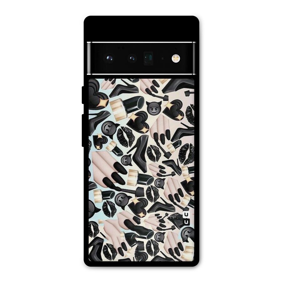 All Black Love Metal Back Case for Google Pixel 6 Pro