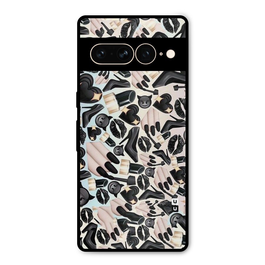 All Black Love Metal Back Case for Google Pixel 7 Pro